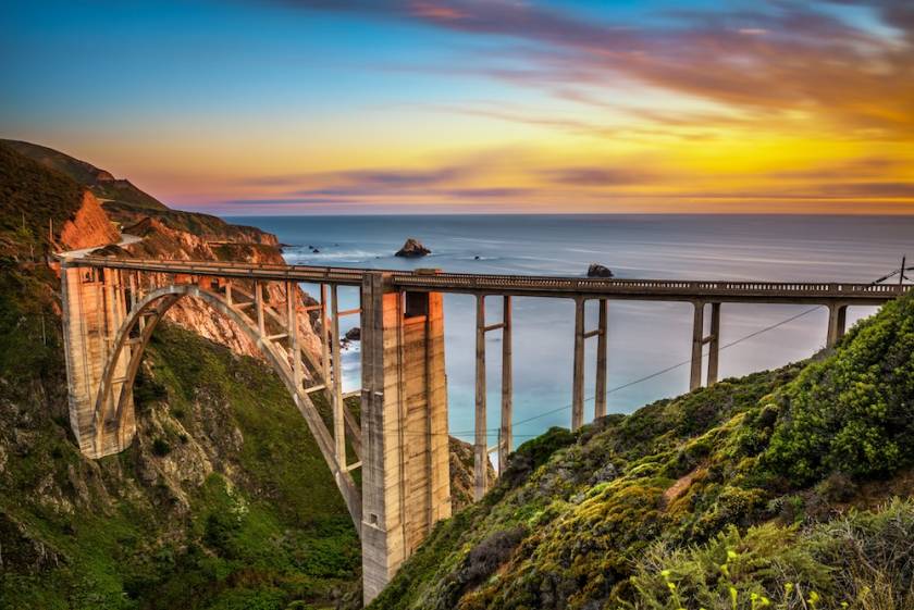 Big Sur scenic highway in California